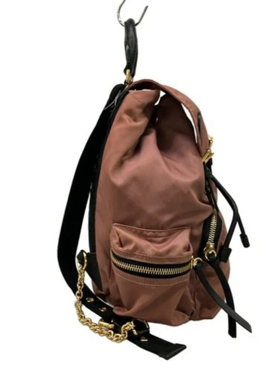 BURBERRY LONDON ENGLAND 4020959 Pink Beige Black Nylon Leather Backpack main image 12